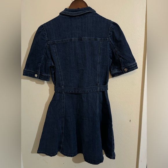 Bebe Button down denim dress with belt - Picture 4 of 4